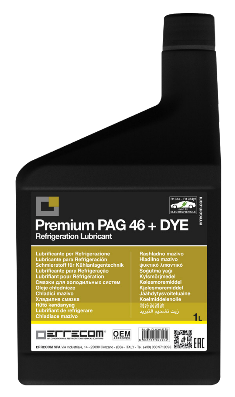 Errecom OL6006.K.P2 Premium PAG 46 + UV DYE Refrigeration Lubricant