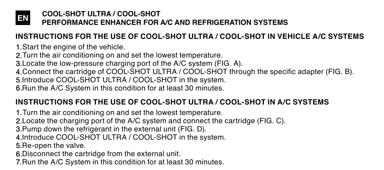 A/C sistemos našumo didinimo priemonė ERRECOM TR1170.AL.H2.S2 COOL-SHOT ULTRA 6ml