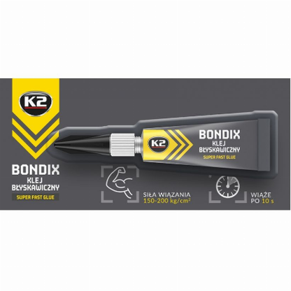 K2 Bondix Super Fast Glue 3g 4vnt
