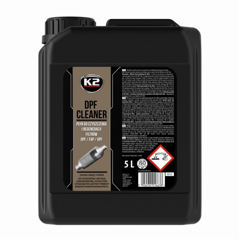 K2 DPF Cleaner kietųjų dalelių filtro valymo skystis 5L