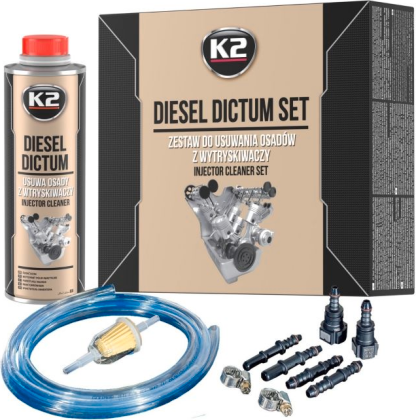 K2 Diesel Dictum Set purkštukų valiklio komplektas 500ml