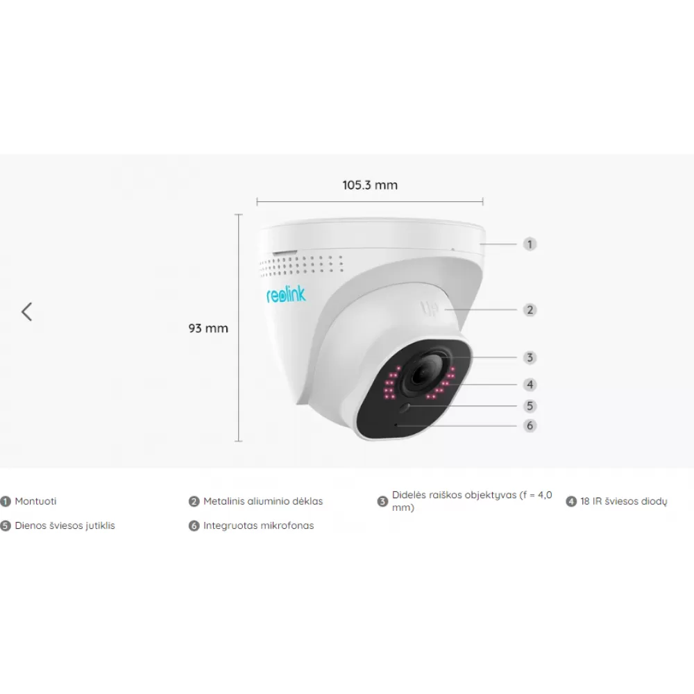 Reolink RLK8-800B4 4K Ultra HD apsaugos sistema su išmaniuoju aptikimu