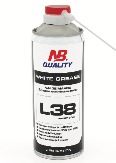 NB Quality L38 White Grease baltas tefloninis tepalas 400ml
