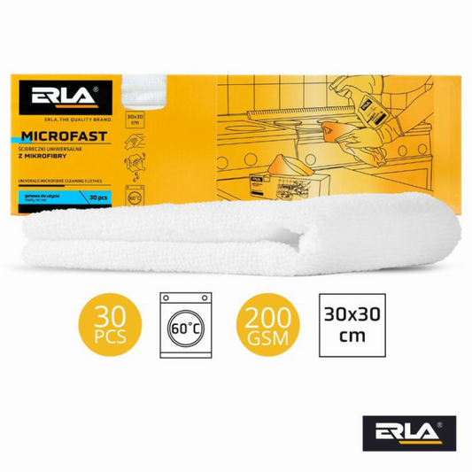 Erla Microfast universalios daugkartinės mikropluošto šluostės 30vnt