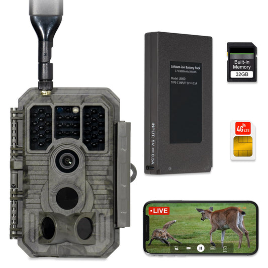 Komplektas: GardePro X60P Live Max belaidė žvėrių kamera su saulės panele SP300