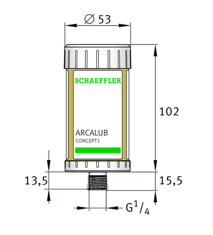 Pildoma automatinė tepalinė Arcalub C1 125 Concept 1 Refillable