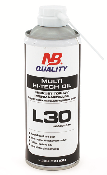 NB Quality L30 Multi Hi-Tech Oil drėgmę atstumiantis aukštos frakcijos tepalas 400ml