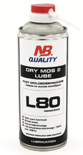 NB Quality L80 Dry MOS 2 Lube sausas molibdeno disulfito montavimo tepalas 400ml